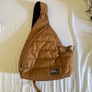 Eddie Bauer Tan Quilted Backpack